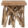 vidaXL Table basse en rondin 40x40x40 cm bois de récupération mélangé