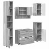 vidaXL Ensemble de mobilier de salle de bain 5 pcs Gris Sonoma