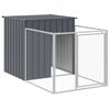 vidaXL Niche pour chien avec cour anthracite 110x201x110 cm