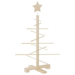 vidaXL Arbre de No&euml;l en bois pour d&eacute;coration 75 cm bois massif de pin