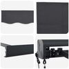 vidaXL Auvent r&eacute;tractable anthracite 4x3 m tissu et aluminium