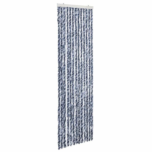 vidaXL Moustiquaire Bleu blanc et argenté 56x185 cm Chenille