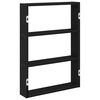 vidaXL &Eacute;tag&egrave;re murale noir 43x9x60 cm bois d'ing&eacute;nierie