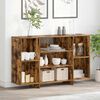 vidaXL Buffet chêne fumé 120x30x75 cm bois d'ingénierie