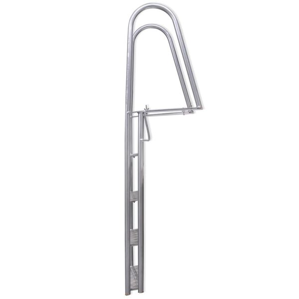vidaXL &Eacute;chelle de piscine/quai &agrave; 4 marches Aluminium 167 cm