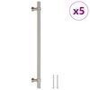 vidaXL Poign&eacute;es d'armoire 5 pcs argent&eacute; 224 mm acier inoxydable