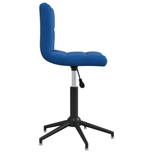 vidaXL Chaise pivotante de salle &agrave; manger Bleu Velours