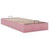 vidaXL Cadre de lit ottoman sans matelas rose 100x200 cm velours