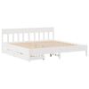 vidaXL Cadre de lit sans matelas blanc 180x200 cm bois massif de pin