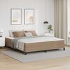 vidaXL Cadre de lit avec matelas Cappuccino 180 x 200 cm tissu