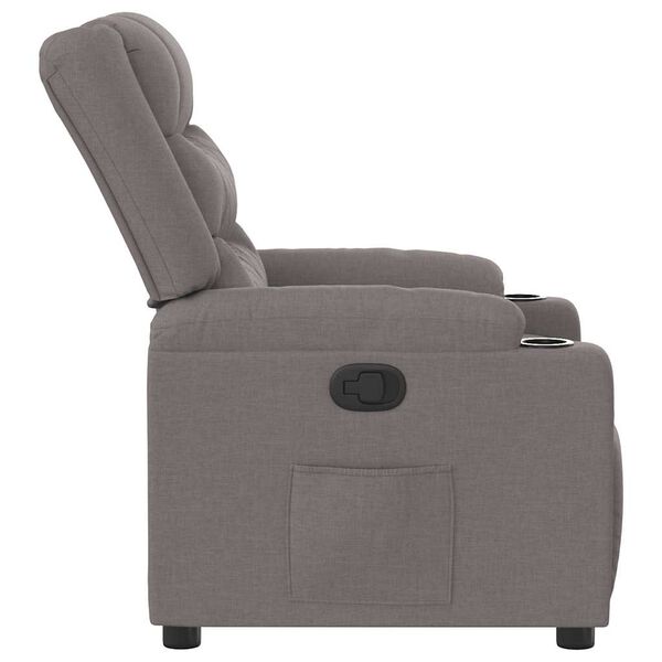 vidaXL Fauteuil inclinable Taupe Tissu
