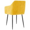 vidaXL Chaises &agrave; manger lot de 2 Jaune moutarde Velours