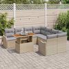 vidaXL Ensemble de canap&eacute; de jardin 7 pcs beige et gris clair