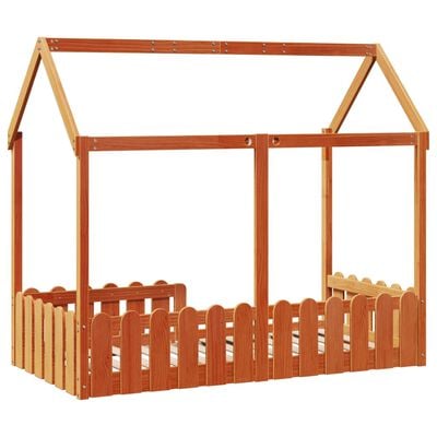 vidaXL Cadre de lit d'enfants forme de maison 80x160cm bois pin massif