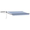 vidaXL Auvent r&eacute;tractable &eacute;lectrique Bleu, Blanc, Anthracite 3 x 2 m
