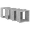 vidaXL &Eacute;tag&egrave;res cube murales 4 pcs Gris b&eacute;ton 22x15x22 cm
