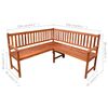 vidaXL Banc d'angle de jardin avec coussins 150cm Bois d'acacia massif