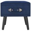 vidaXL Table de chevet Bleu 40x35x40 cm Velours