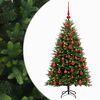 vidaXL Arbre de No&euml;l Artificiel avec Boule 120 cm 150 LED Blanc chaud