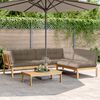 vidaXL Salon palette de jardin avec coussins 4pcs bois d'acacia massif