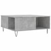vidaXL Table basse gris b&eacute;ton 80x80x36,5 cm bois d'ing&eacute;nierie