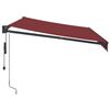 vidaXL Auvent r&eacute;tractable automatique bordeaux 350x250 cm