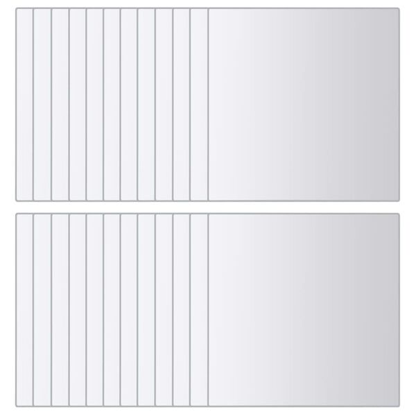 vidaXL Carreaux de miroir 48 pcs Carré Verre