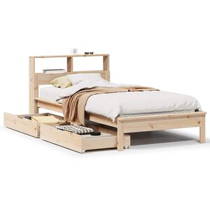 vidaXL Lit biblioth&egrave;que sans matelas 100x200 cm bois massif de pin
