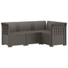 vidaXL Canap&eacute; de jardin 4 places aspect rotin PP Gris clair