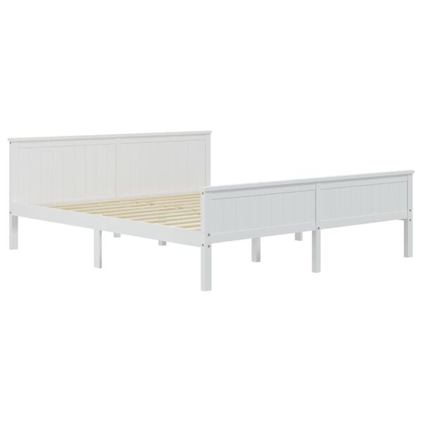 vidaXL Cadre de lit sans matelas blanc bois massif de pin 200x200 cm