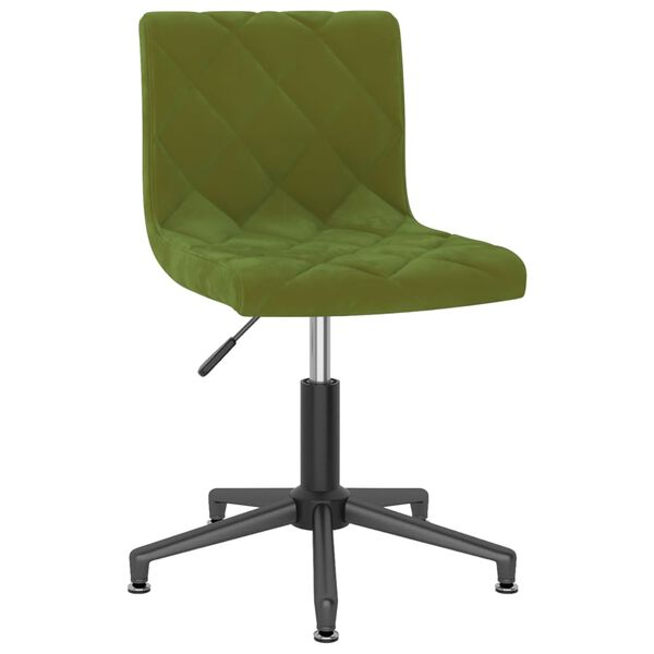 vidaXL Chaises pivotantes &agrave; manger lot de 4 vert clair velours