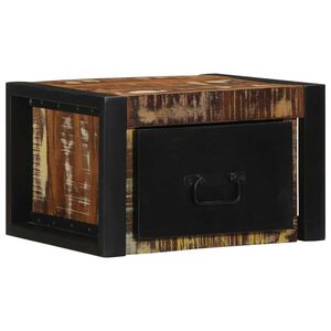 vidaXL Table de chevet multicolore 40x35x25 cm bois de r&eacute;cup&eacute;ration