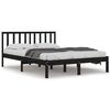vidaXL Cadre de lit sans matelas noir bois massif de pin 180x200 cm