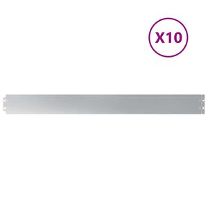 vidaXL Bordures de pelouse 10 pcs 10x103 cm acier galvanis&eacute;