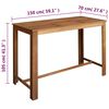 vidaXL Table et tabourets de bar 7 pcs Bois d'acacia massif