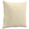 vidaXL Canapé 2 places avec oreillers décoratifs crème 120 cm tissu