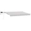 vidaXL Auvent r&eacute;tractable Gris clair et blanc 400 &times; 350 cm