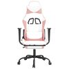 vidaXL Chaise de jeu de massage avec repose-pied Blanc rose Similicuir