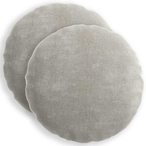 vidaXL Housse de coussin 2 pcs HEERLEN Gris clair &Oslash; 60 cm