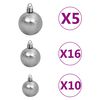 vidaXL Sapin de No&euml;l artificiel 300 LED&boules&neige floqu&eacute;e 240 cm