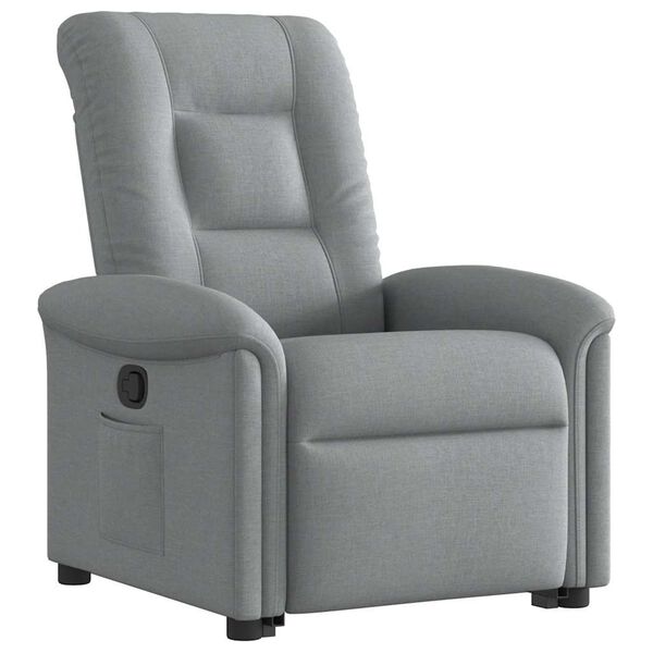 vidaXL Fauteuil inclinable Gris clair Tissu