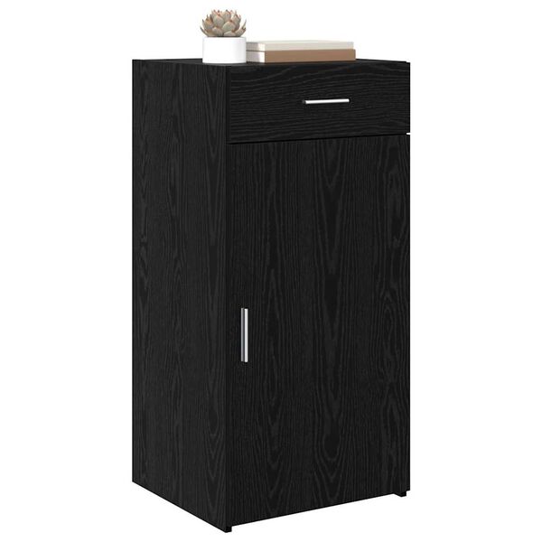 vidaXL Buffet Ch&ecirc;ne noir 42,5 x 40 x 93 cm Bois d'ing&eacute;nierie