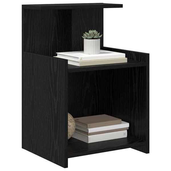 vidaXL Cabinet de chevet Ch&ecirc;ne noir 40 x 35 x 60 cm Bois d'ing&eacute;nierie