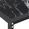 vidaXL Table console Marbre noir 160x35x75,5 cm Verre tremp&eacute;