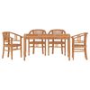 vidaXL Ensemble &agrave; manger de jardin 5 pcs Bois de teck massif