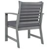 vidaXL Chaises de jardin lot de 2 avec coussins gris foncé Bois acacia