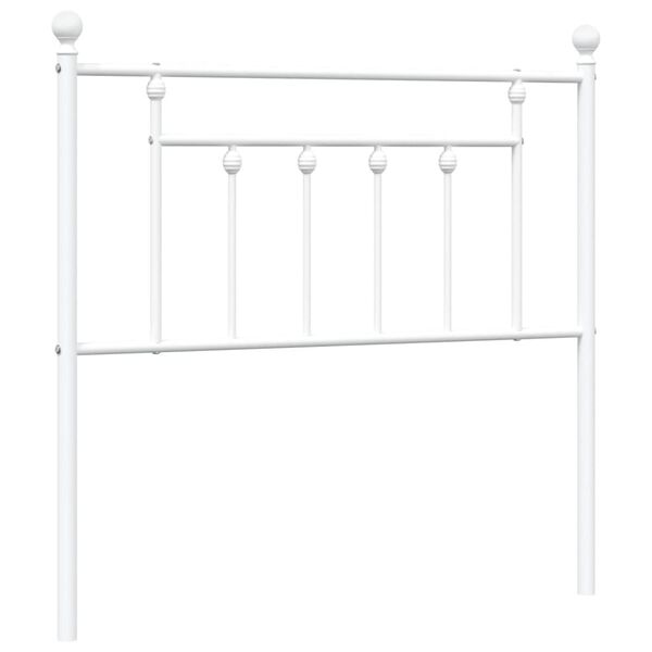 vidaXL Tête de lit métal blanc 90 cm