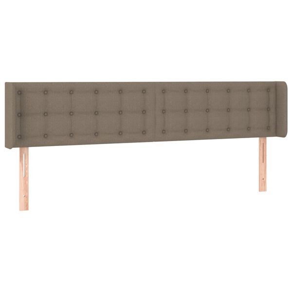 vidaXL T&ecirc;te de lit avec oreilles Taupe 203x16x78/88 cm Tissu