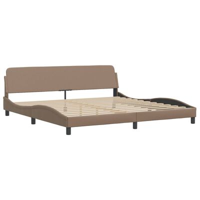 vidaXL Cadre de lit sans matelas cappuccino 200x200 cm similicuir