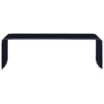 vidaXL Table basse Noir 98 x 45 x 31 cm Verre trempé